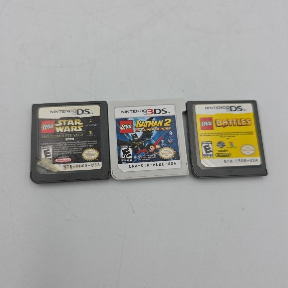Nintendo LEGO DS Games Lot Of 3 Games Star Wars,Battles,Batman 2